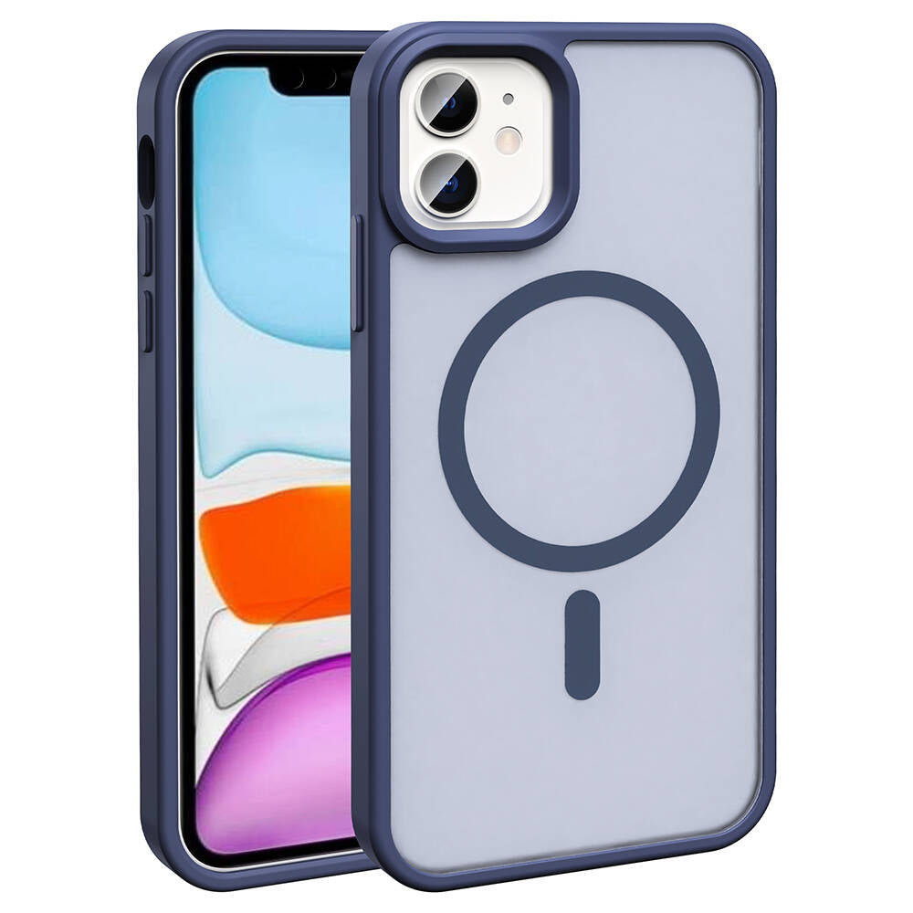 Apple iPhone 11 Uyumlu Kılıf M-safe Şarj Özellikli Mat Arka Yüzey Zore Sio Kapak