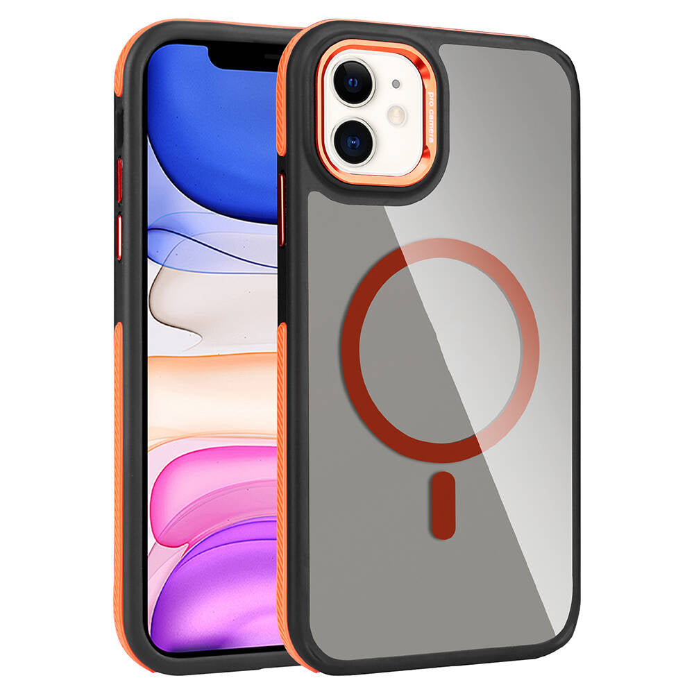 Apple iPhone 11 Uyumlu Kılıf M-safe Şarj Özellikli Mat Görünümlü Zore Solo Kapak