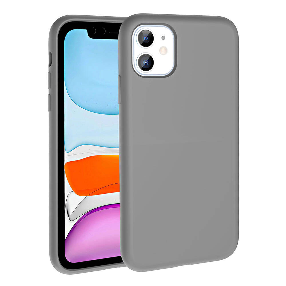 Apple iPhone 11 Uyumlu Kılıf M-safe Şarj Özellikli Sıvı Teknolojili Silinebilir Sert Zore Kivi Kapak