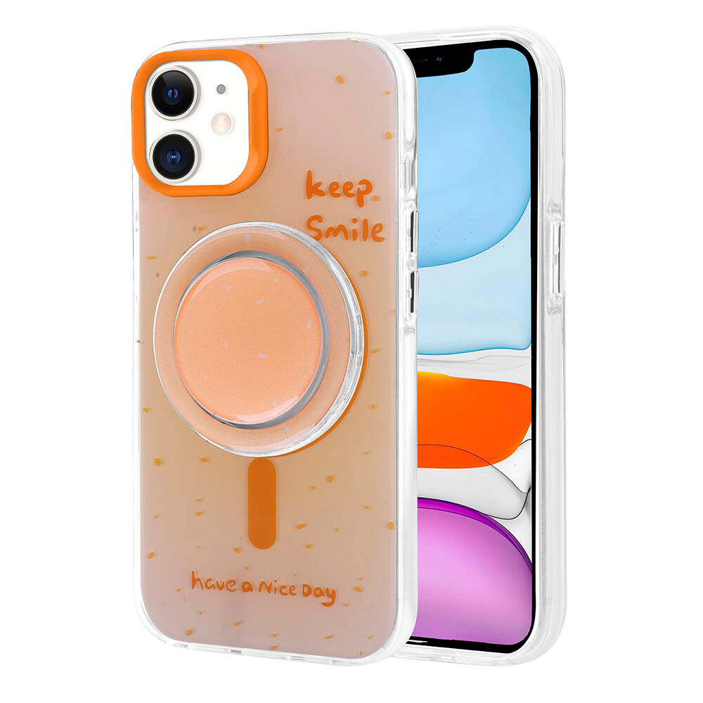 Apple iPhone 11 Uyumlu Kılıf M-safe Şarj Özellikli Tak-Çıkar Pop Soketli Zore Tiktok Kapak