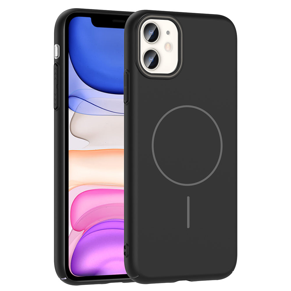 Apple iPhone 11 Uyumlu Kılıf M-safe Şarj Özellikli Zore Ruby Sert Kapak