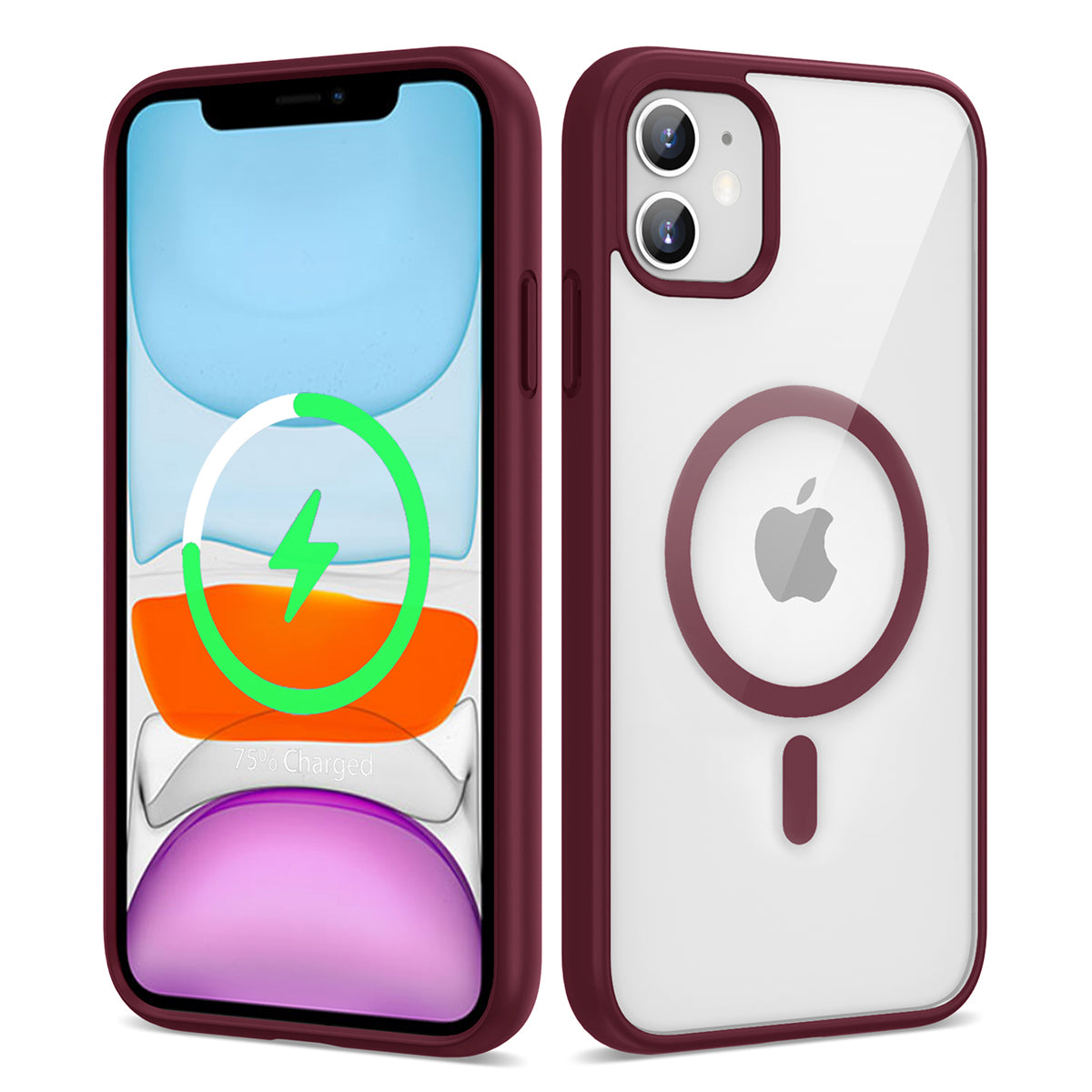 Apple iPhone 11 Uyumlu Kılıf M-safe Wireless Şarj Özellikli Silikon Zore Ege Kapak