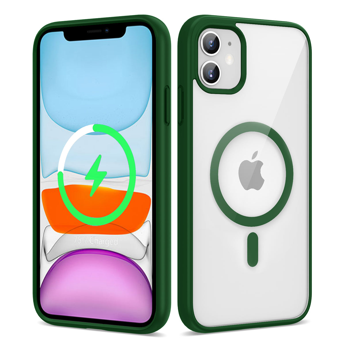Apple iPhone 11 Uyumlu Kılıf M-safe Wireless Şarj Özellikli Silikon Zore Ege Kapak