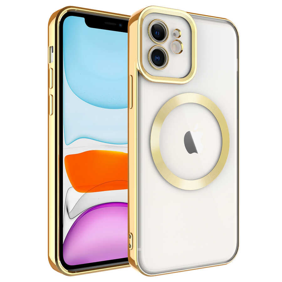 Apple iPhone 11 Uyumlu Kılıf M-safe Wireless Şarj Özellikli Zore Setro Silikon