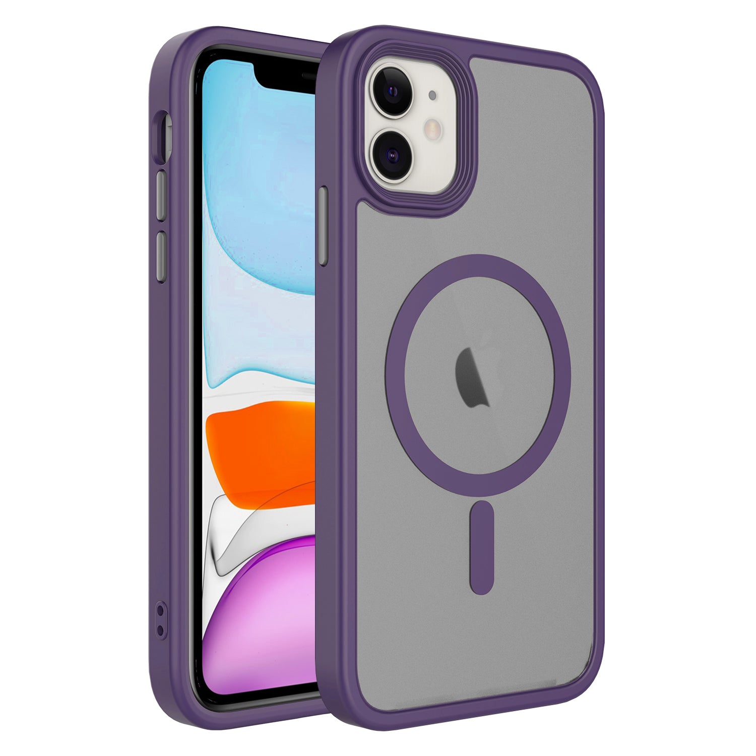 Apple iPhone 11 Uyumlu Kılıf Mat Arka Yüzey Wireless Şarj Özellikli Zore Flet M-safe Kapak
