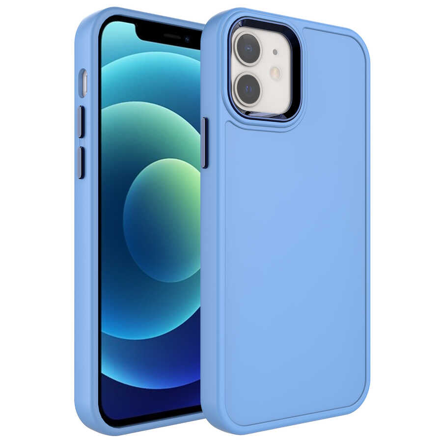 Apple iPhone 11 Uyumlu Kılıf Metal Çerçeve ve Buton Tasarımlı Sert Zore Botox Kapak