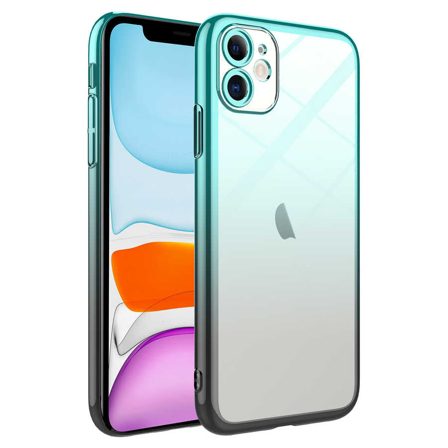 Apple iPhone 11 Uyumlu Kılıf Parlak Renk Geçişli Kamera Korumalı Zore Senkron Kapak