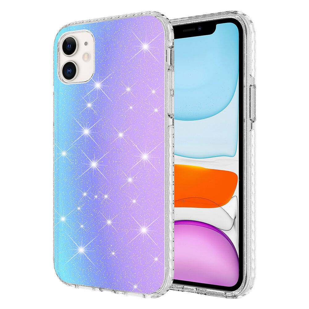 Apple iPhone 11 Uyumlu Kılıf Parlak Renk Geçişli Zore Velle Kapak