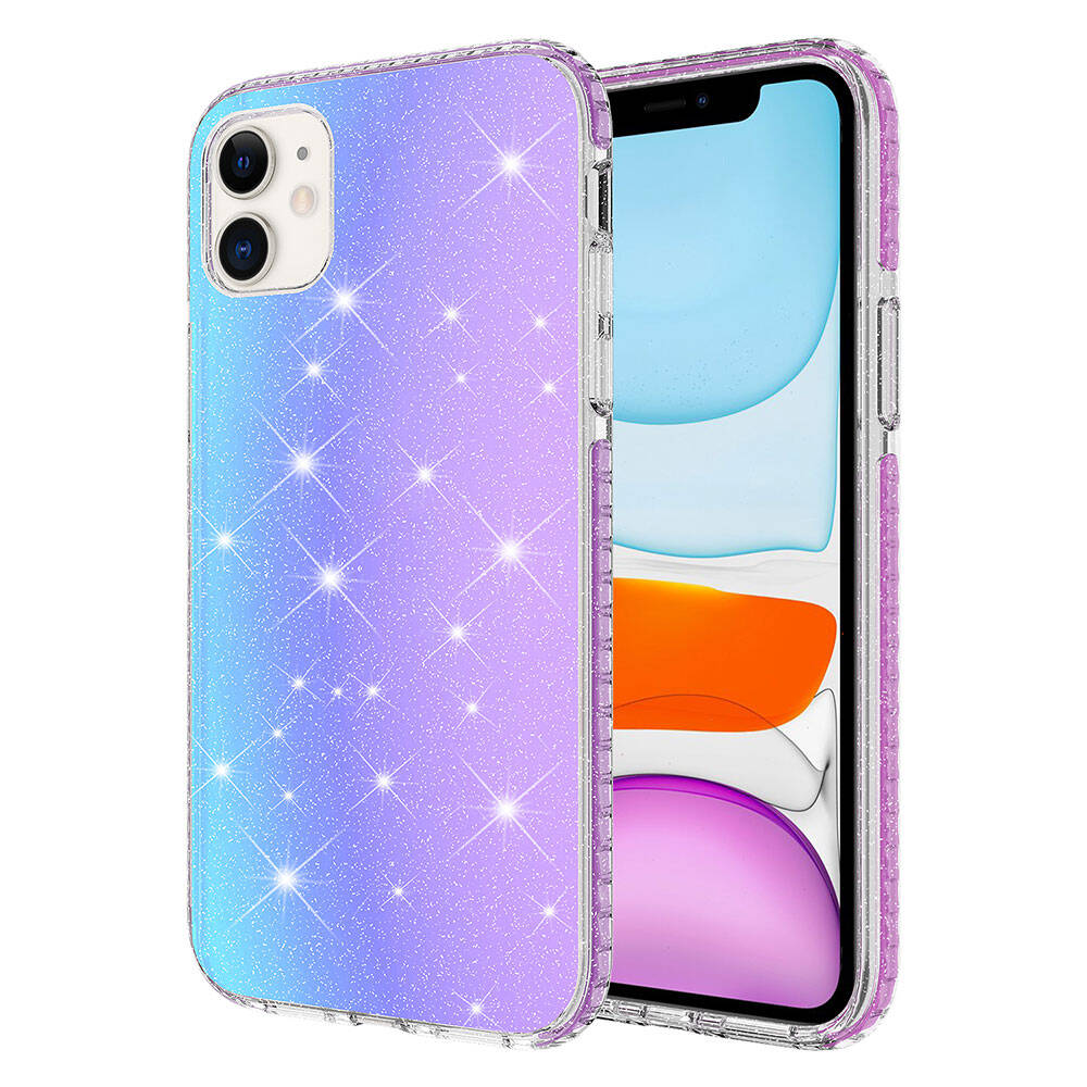 Apple iPhone 11 Uyumlu Kılıf Parlak Renk Geçişli Zore Velle Kapak