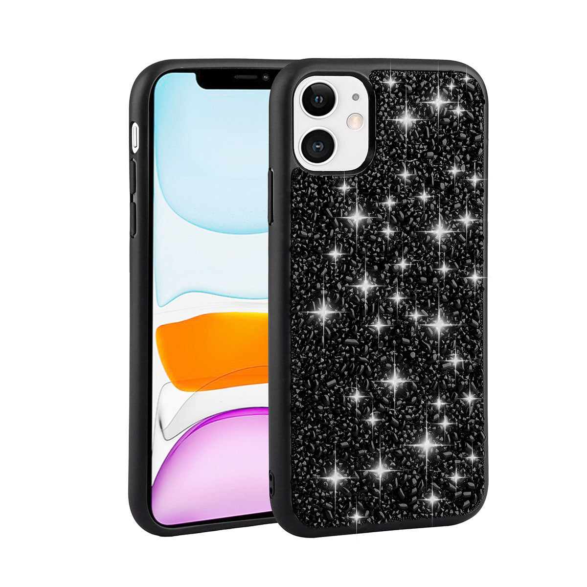 Apple iPhone 11 Uyumlu Kılıf Parlak Taşlı Tasarım Zore Linea Kapak