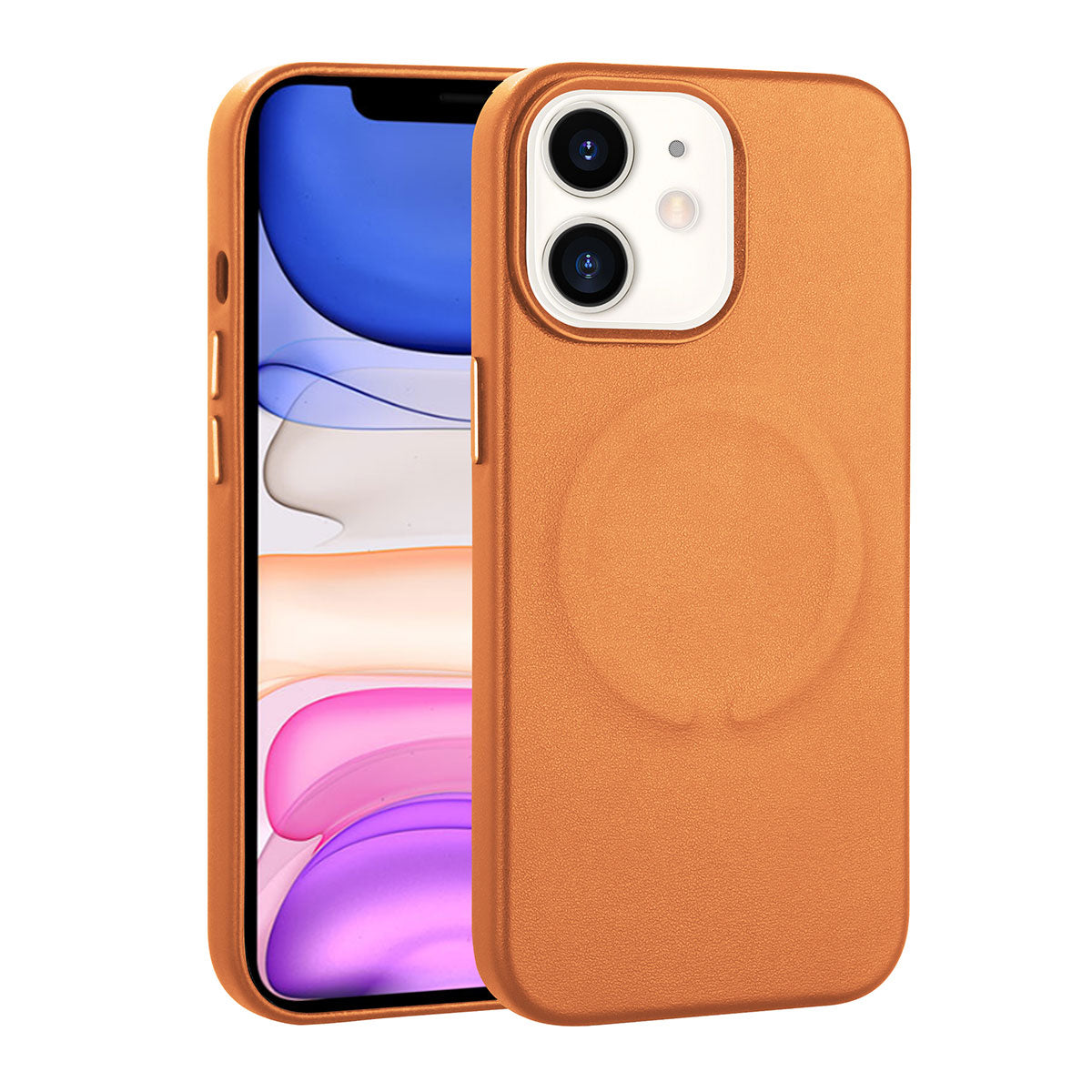 Apple iPhone 11 Uyumlu Kılıf PU Deri M-safe Wireless Şarj Özellikli Zore Derix Kapak