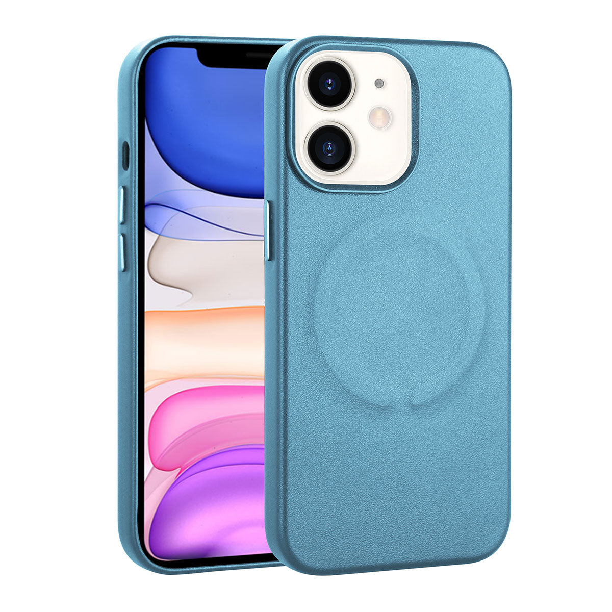 Apple iPhone 11 Uyumlu Kılıf PU Deri M-safe Wireless Şarj Özellikli Zore Derix Kapak