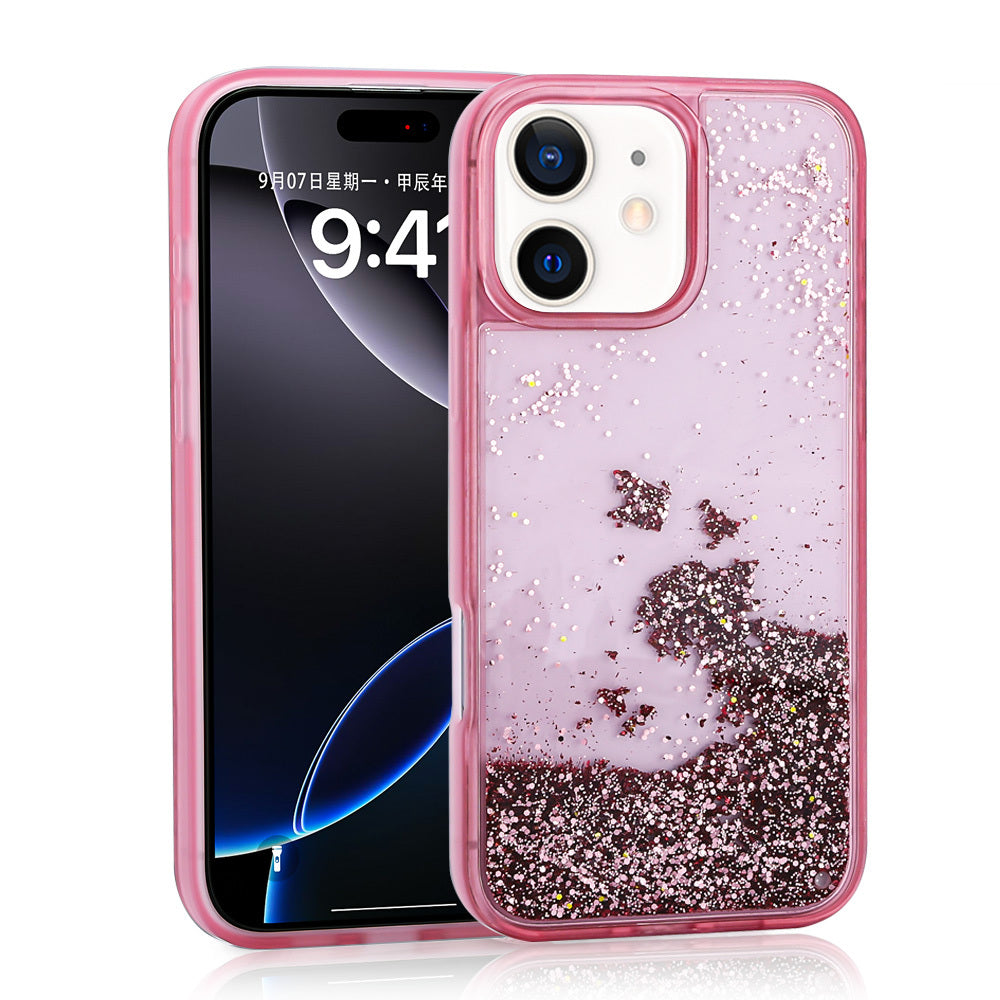 Apple iPhone 11 Uyumlu Kılıf Sıvılı Simli Şeffaf Arka Yüzey Zore Keto Silikon Kapak