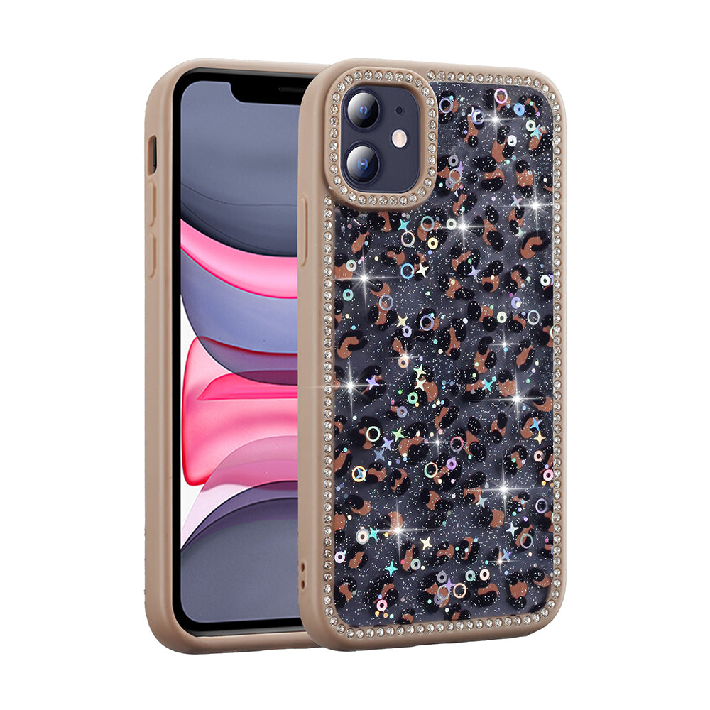 Apple iPhone 11 Uyumlu Kılıf Taşlı ve Simli Tasarım Zore Azra Kapak