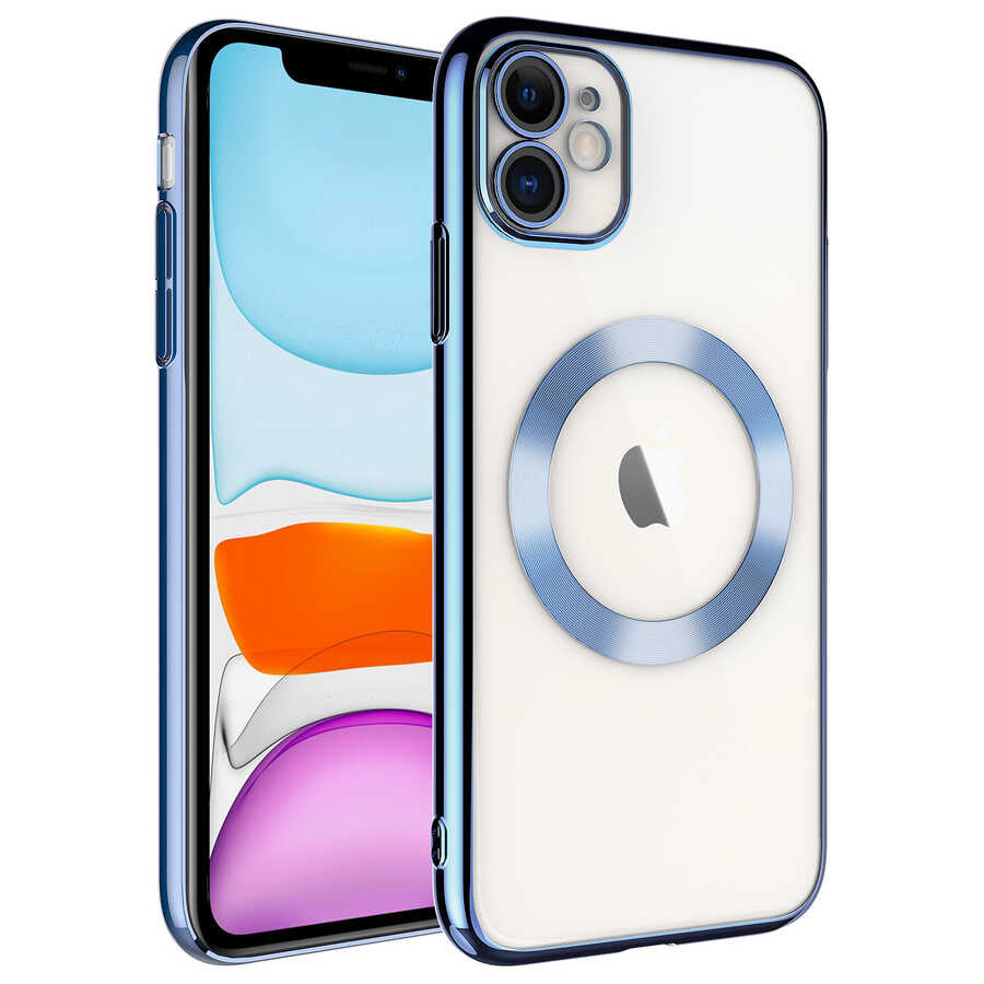 Apple iPhone 11 Uyumlu Kılıf Wireless Şarj Özellikli Sert PC Zore Riksos M-safe Kapak