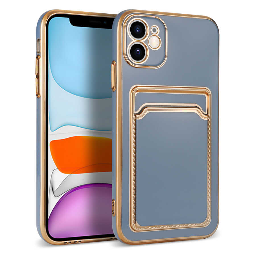 Apple iPhone 11 Uyumlu Kılıf Zore Bark Kartlıklı Kapak