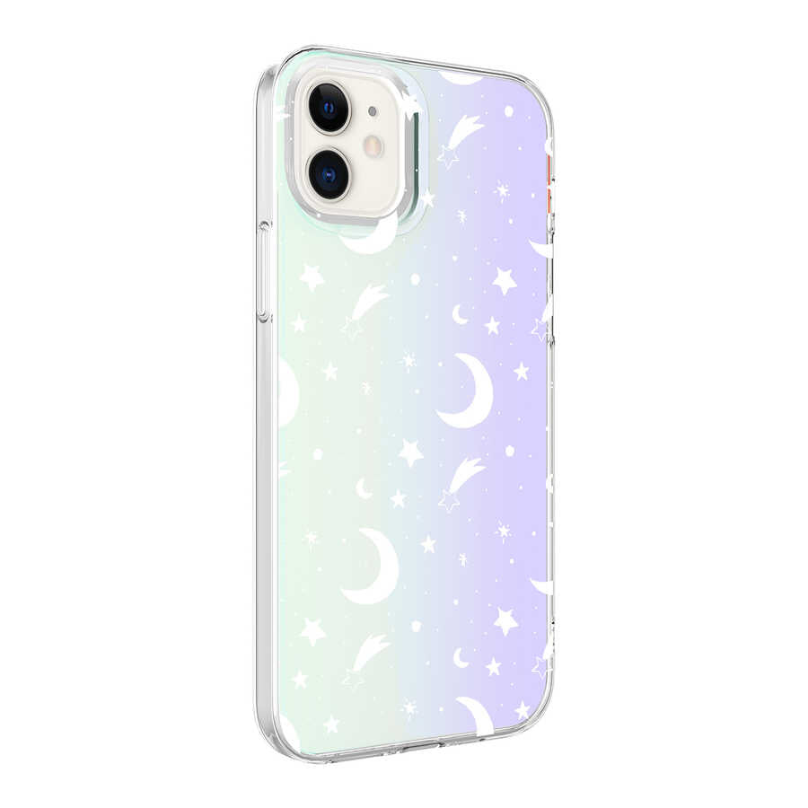 Apple iPhone 11 Uyumlu Kılıf Zore M-Blue Desenli Kapak