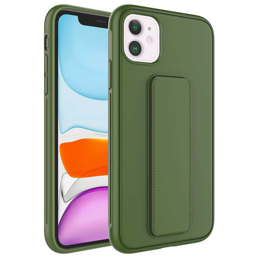 Apple iPhone 11 Uyumlu Kılıf Zore Qstand Kapak