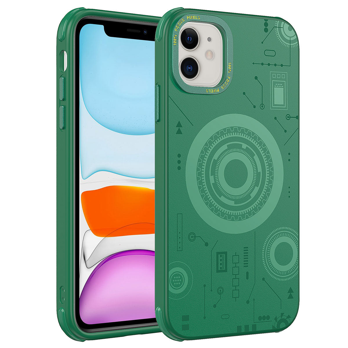 Apple iPhone 11 Uyumlu Kılıf Zore Wireless Şarj Özellikli Desenli Hot Kapak