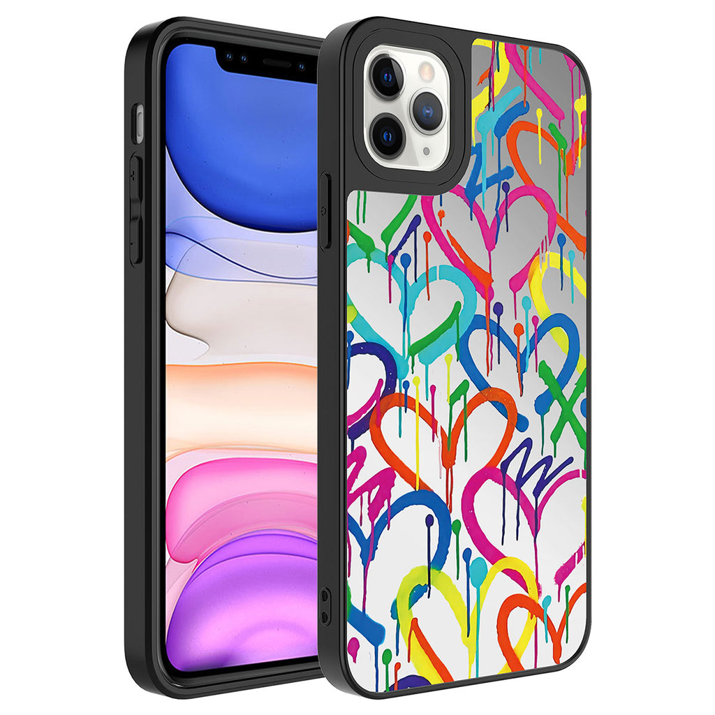 Apple iPhone 11 Pro Uyumlu Kılıf Aynalı Desenli Kamera Korumalı Parlak Zore Mirror Kapak