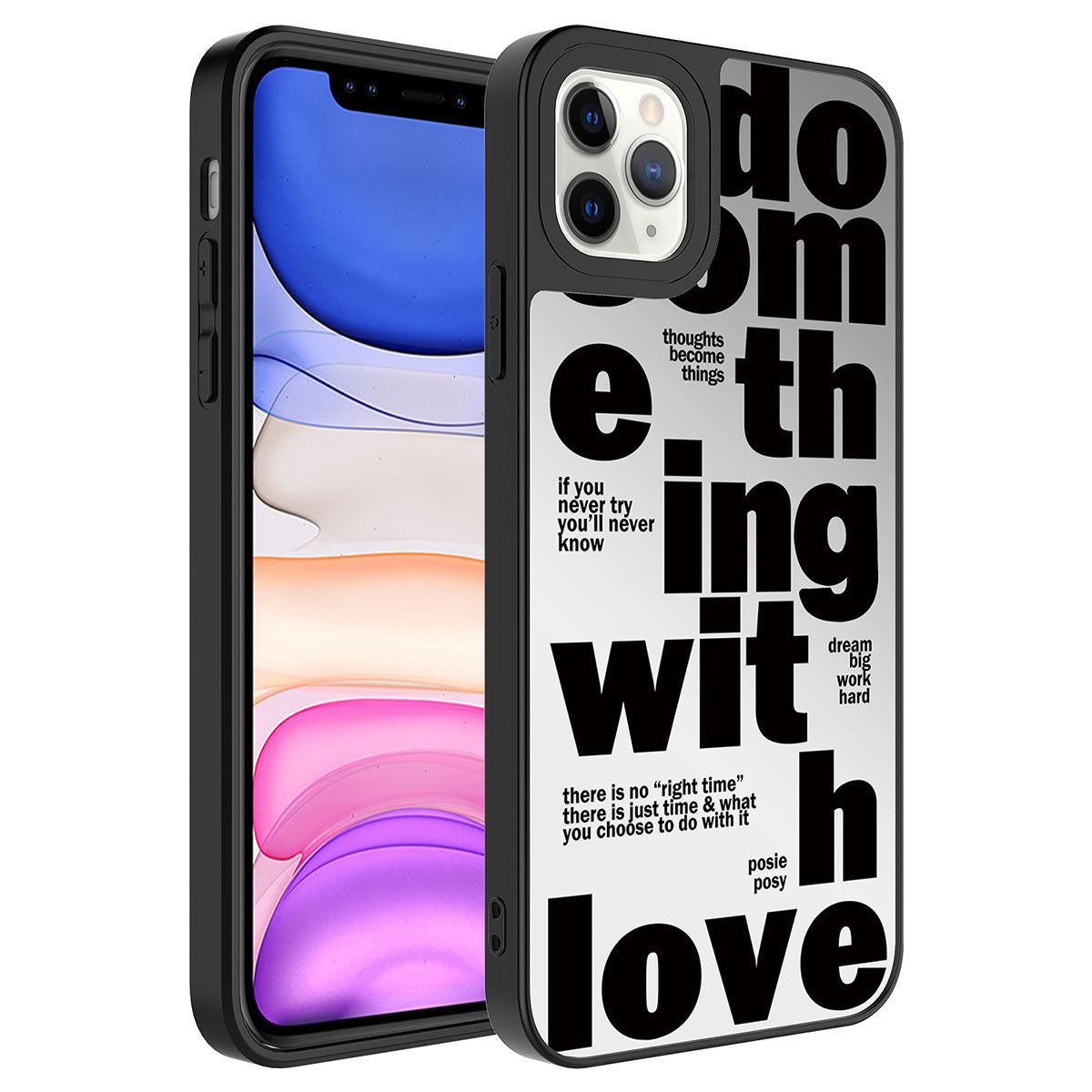Apple iPhone 11 Pro Uyumlu Kılıf Aynalı Desenli Kamera Korumalı Parlak Zore Mirror Kapak