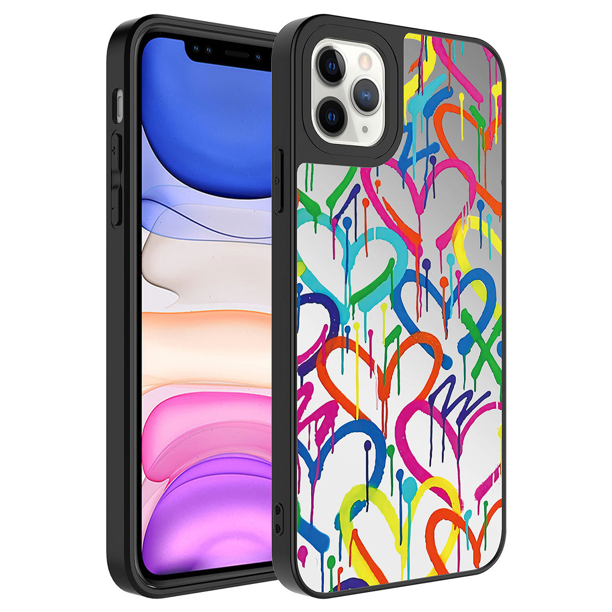 Apple iPhone 11 Pro Max Uyumlu Kılıf Aynalı Desenli Kamera Korumalı Parlak Zore Mirror Kapak