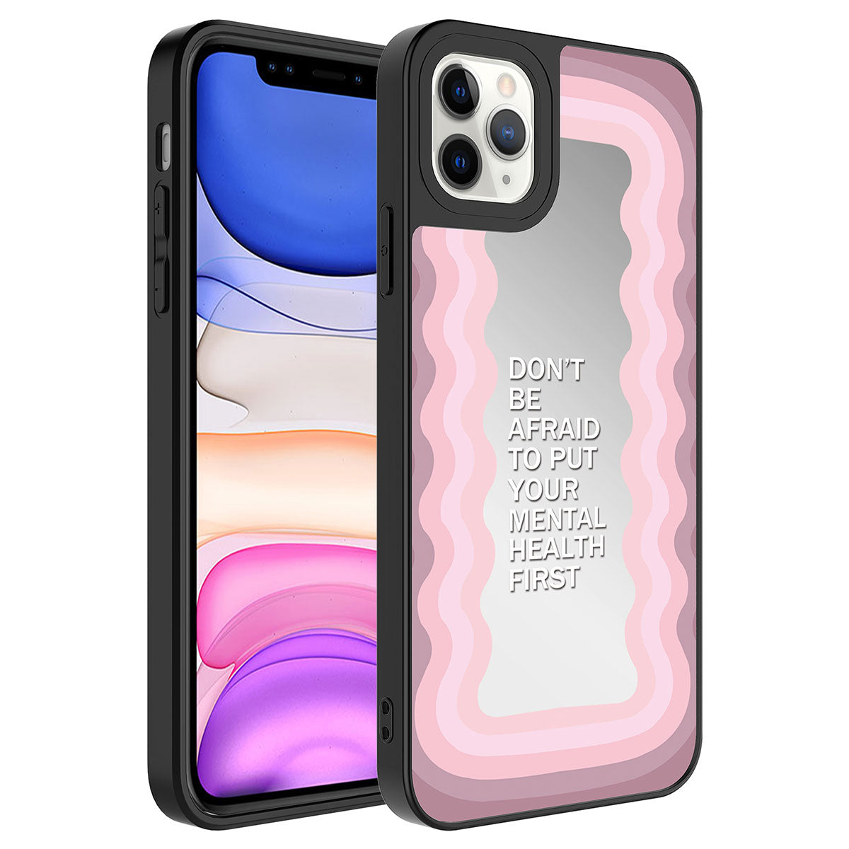 Apple iPhone 11 Pro Max Uyumlu Kılıf Aynalı Desenli Kamera Korumalı Parlak Zore Mirror Kapak