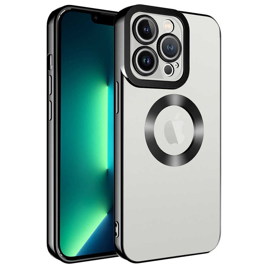 Apple iPhone 11 Pro Max Uyumlu Kılıf Kamera Korumalı Logo Gösteren Zore Omega Kapak