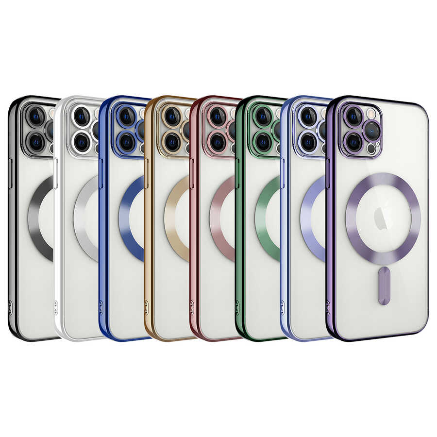 Apple iPhone 11 Pro Max Uyumlu Kılıf Kamera Korumalı M-safe Wireless Şarj Özellikli Zore Demre Kapak