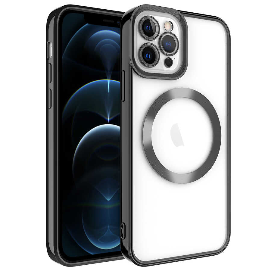 Apple iPhone 11 Pro Max Uyumlu Kılıf M-safe Wireless Şarj Özellikli Zore Setro Silikon