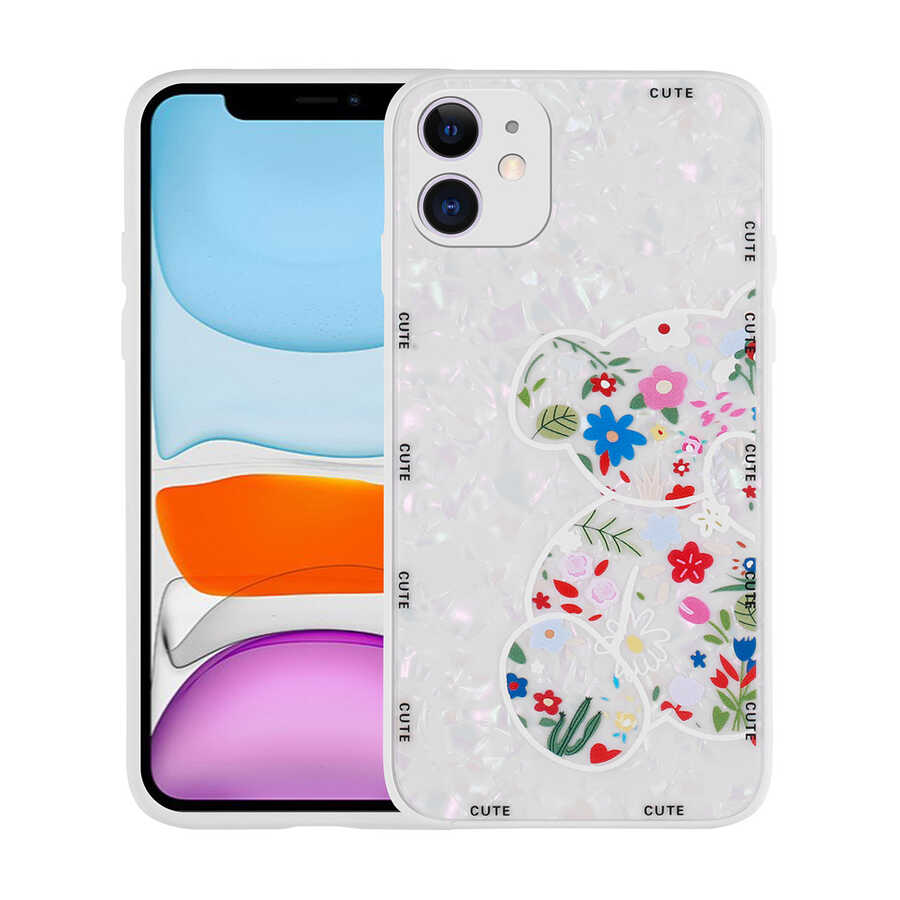 Apple iPhone 12 Uyumlu Kılıf Desenli Sert Silikon Zore Mumila Kapak