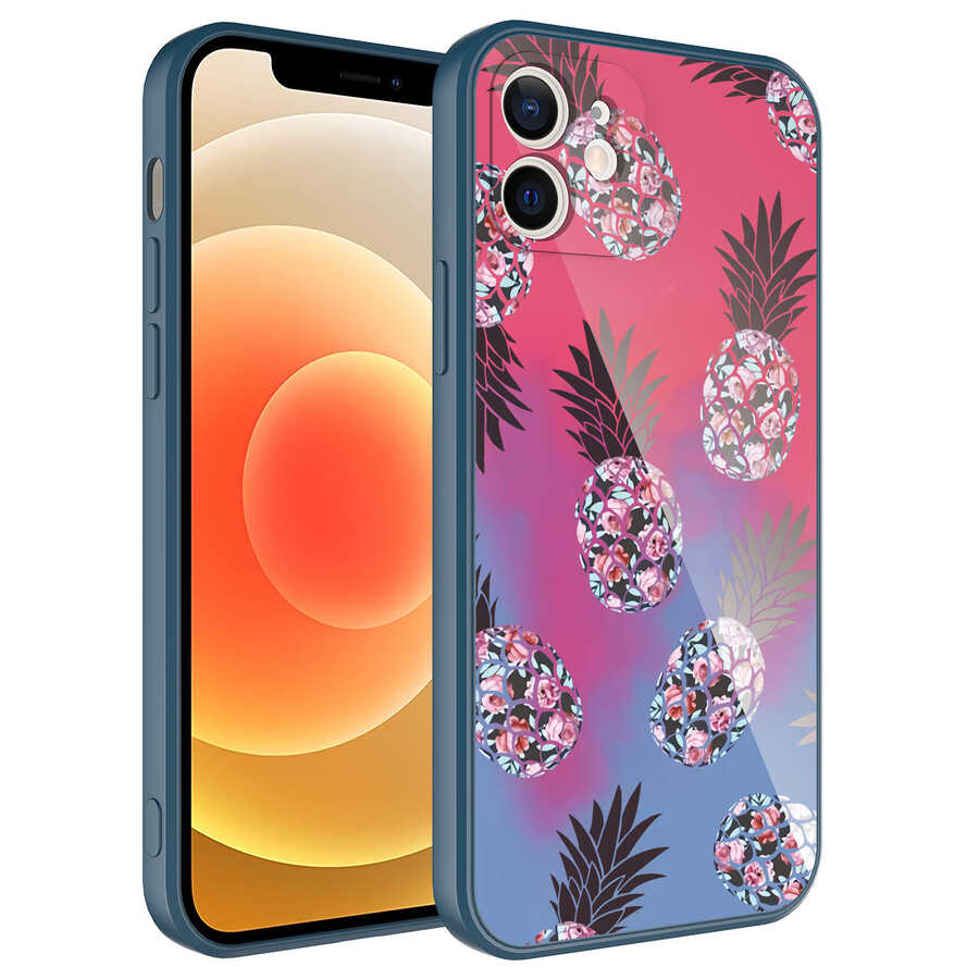 Apple iPhone 12 Uyumlu Kılıf Kamera Korumalı Desenli Sert Silikon Zore Epoksi Kapak