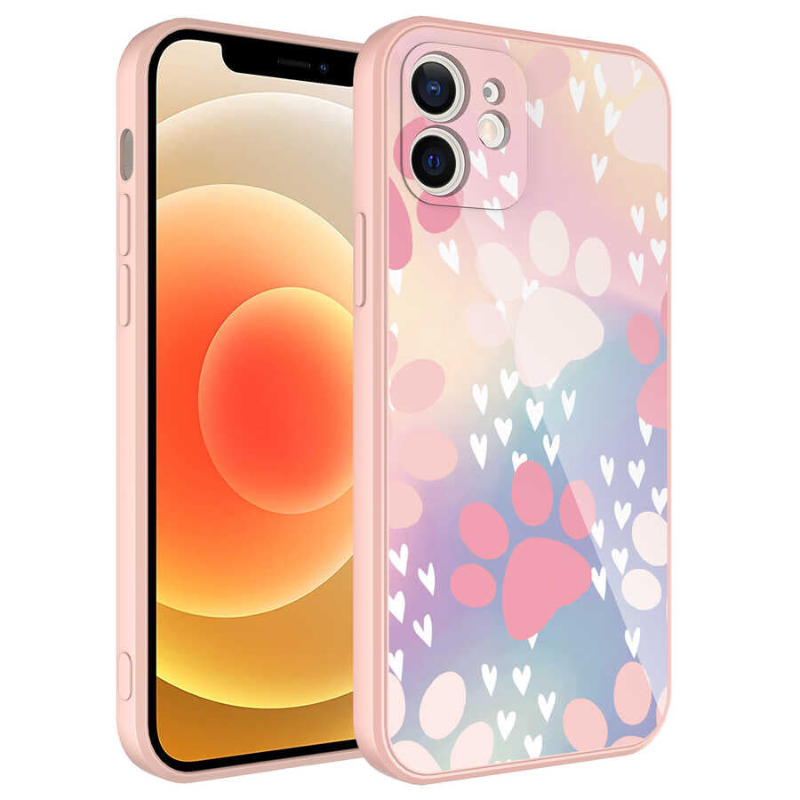 Apple iPhone 12 Uyumlu Kılıf Kamera Korumalı Desenli Sert Silikon Zore Epoksi Kapak