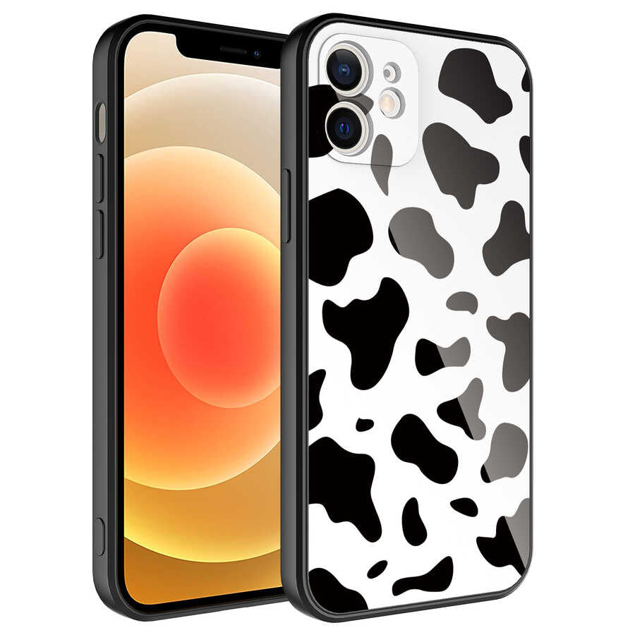 Apple iPhone 12 Uyumlu Kılıf Kamera Korumalı Desenli Sert Silikon Zore Epoksi Kapak