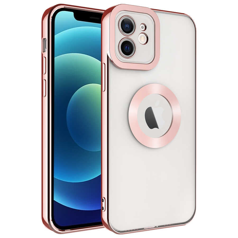 Apple iPhone 12 Uyumlu Kılıf Kamera Korumalı Logo Gösteren Zore Omega Kapak