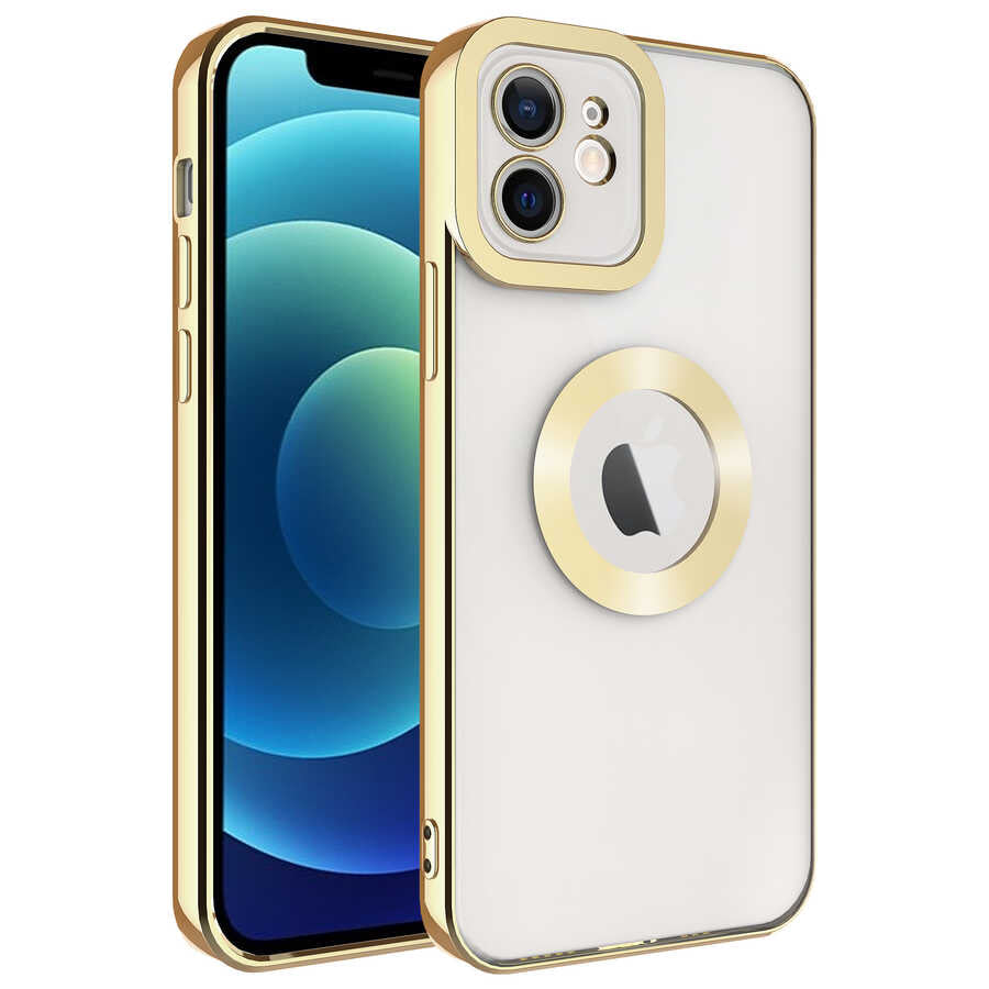 Apple iPhone 12 Uyumlu Kılıf Kamera Korumalı Logo Gösteren Zore Omega Kapak