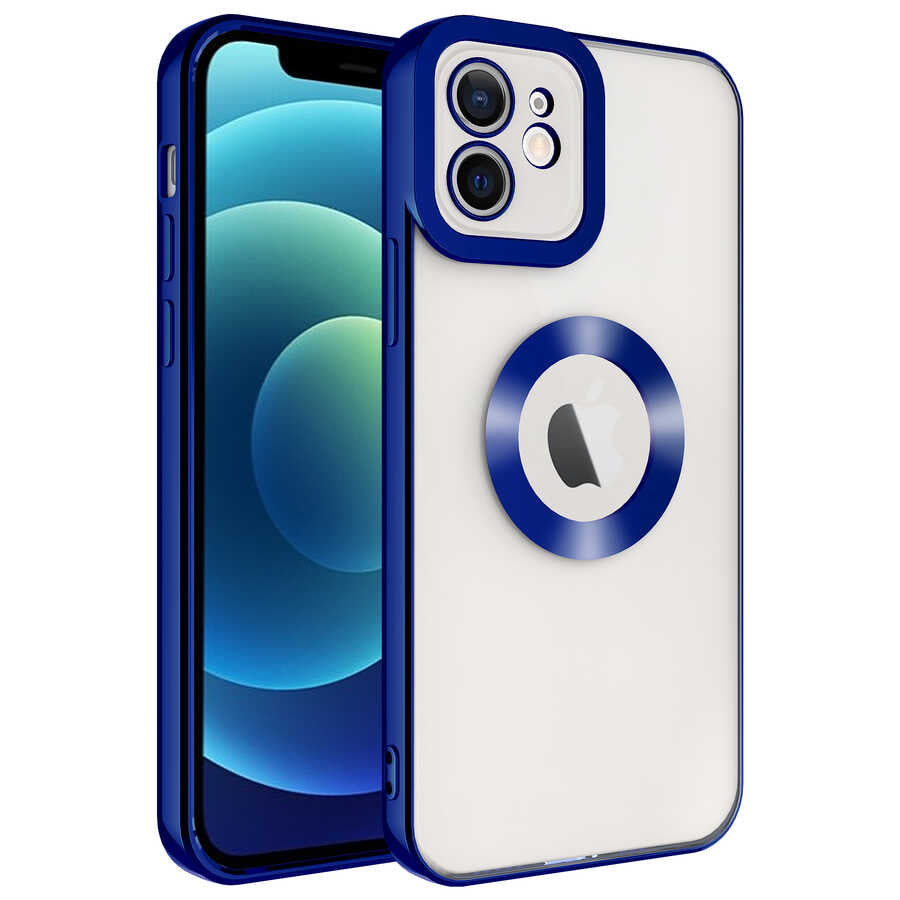 Apple iPhone 12 Uyumlu Kılıf Kamera Korumalı Logo Gösteren Zore Omega Kapak