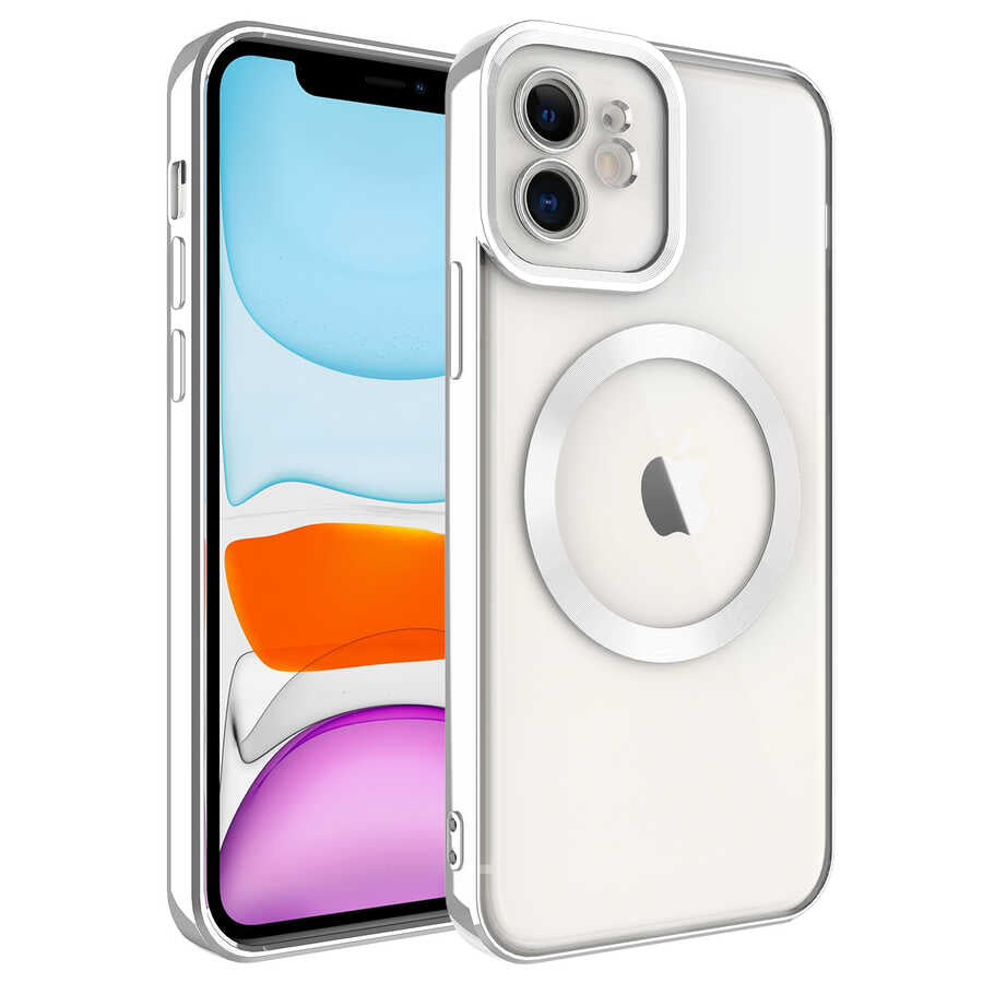Apple iPhone 12 Uyumlu Kılıf M-safe Wireless Şarj Özellikli Zore Setro Silikon