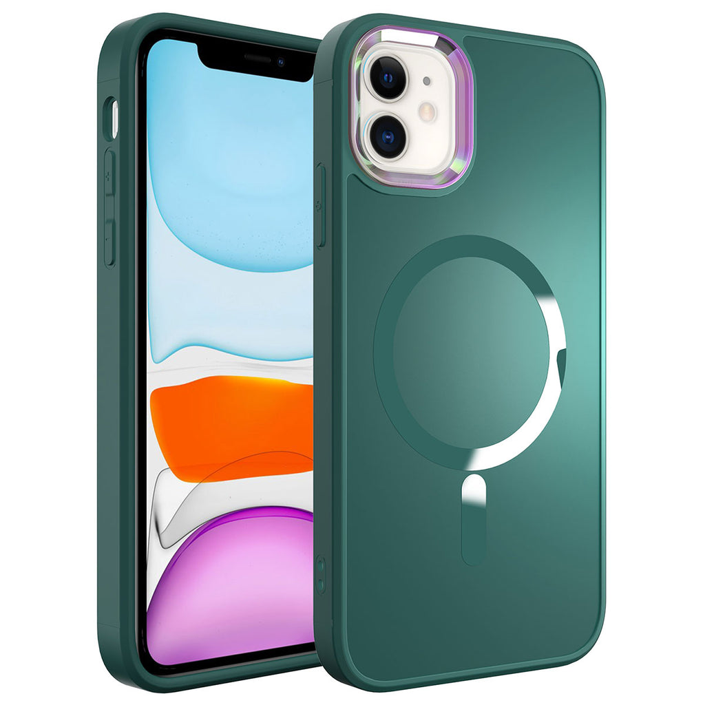 Apple iPhone 12 Uyumlu Kılıf M-safe Wireless Şarj Özellikli Zore Stil Kapak