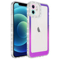 Apple iPhone 12 Uyumlu Kılıf Simli ve Renk Geçiş Tasarımlı Lens Korumalı Zore Park Kapak
