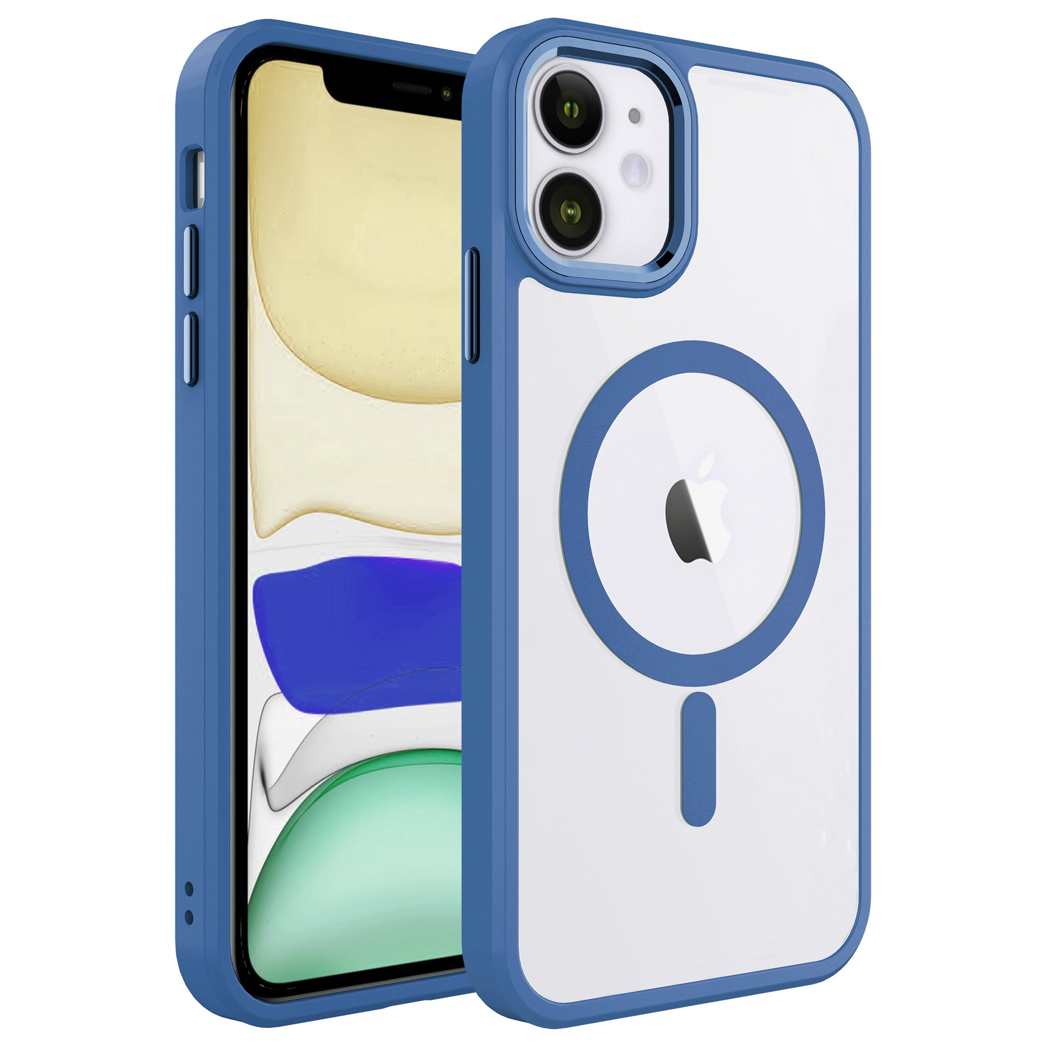 Apple iPhone 12 Uyumlu Kılıf Wireless Şarj Özellikli Zore Krom M-safe Silikon Kapak