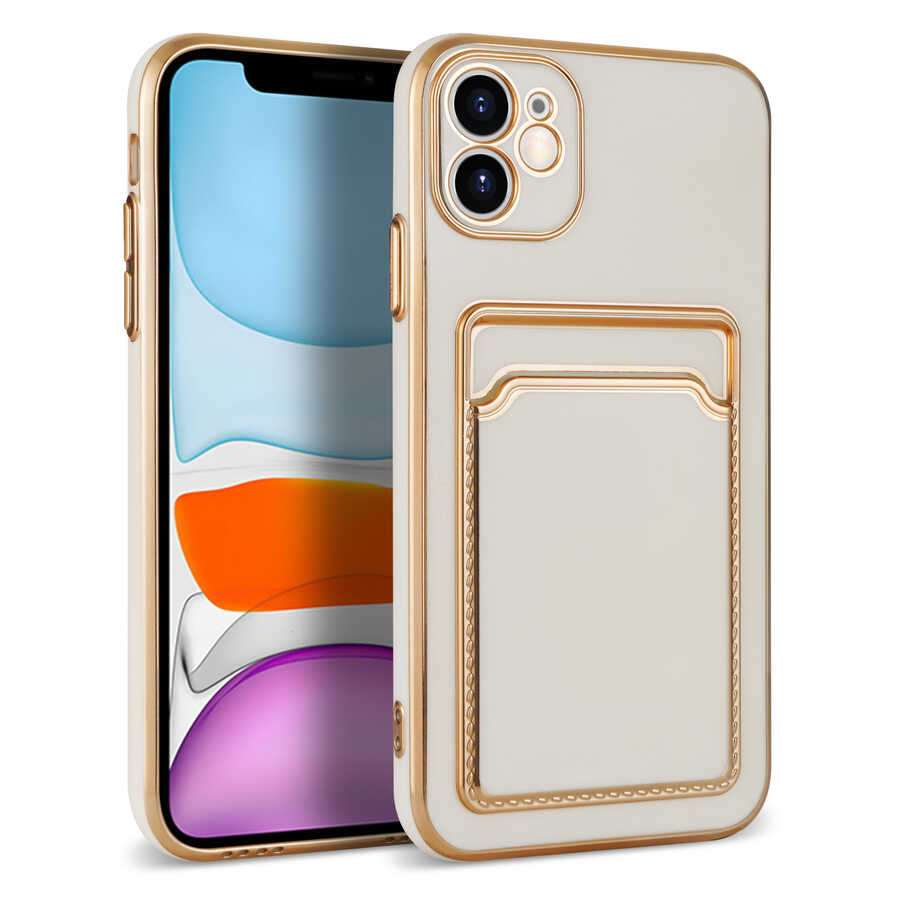 Apple iPhone 12 Uyumlu Kılıf Zore Bark Kartlıklı Kapak