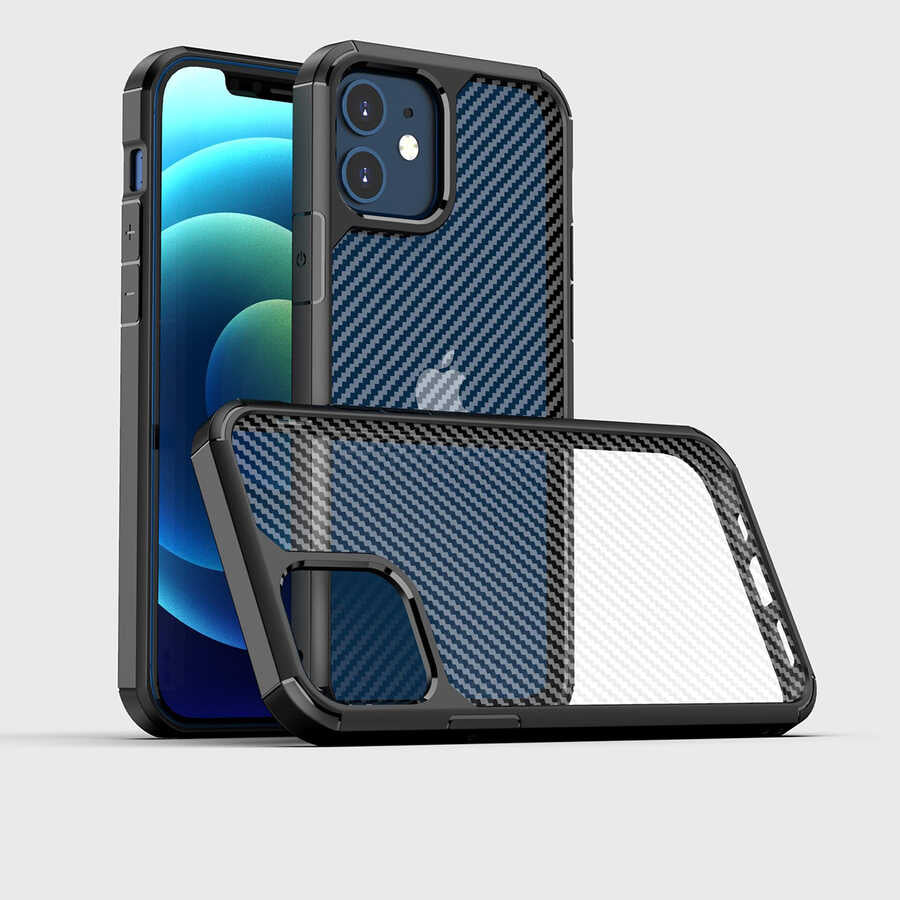 Apple iPhone 12 Uyumlu Kılıf Zore İnoks Kapak