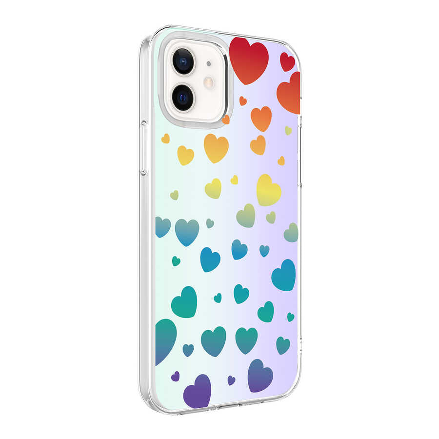 Apple iPhone 12 Uyumlu Kılıf Zore M-Blue Desenli Kapak