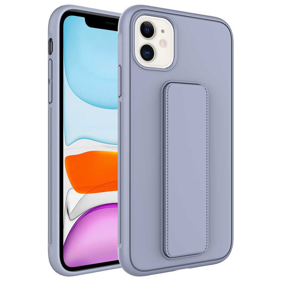 Apple iPhone 12 Uyumlu Kılıf Zore Qstand Kapak