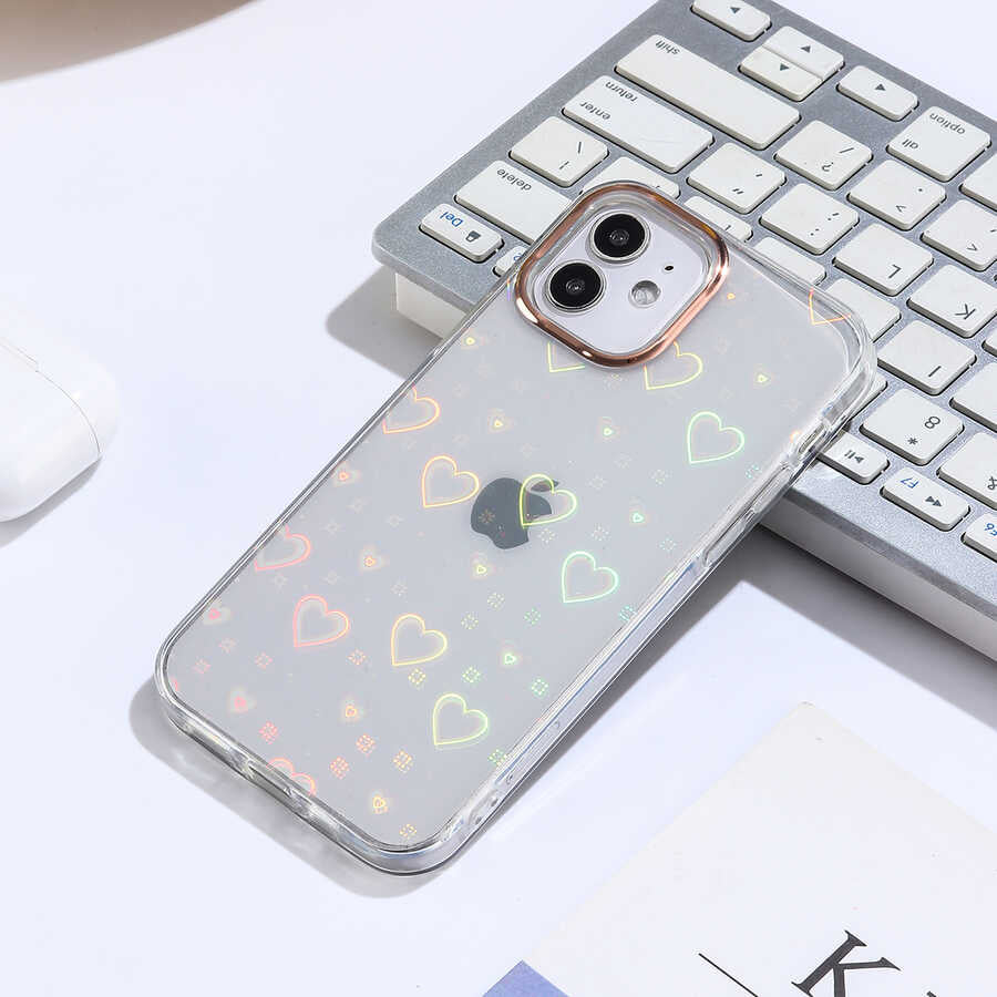 Apple iPhone 12 Uyumlu Kılıf Zore Sidney Desenli Sert Kapak