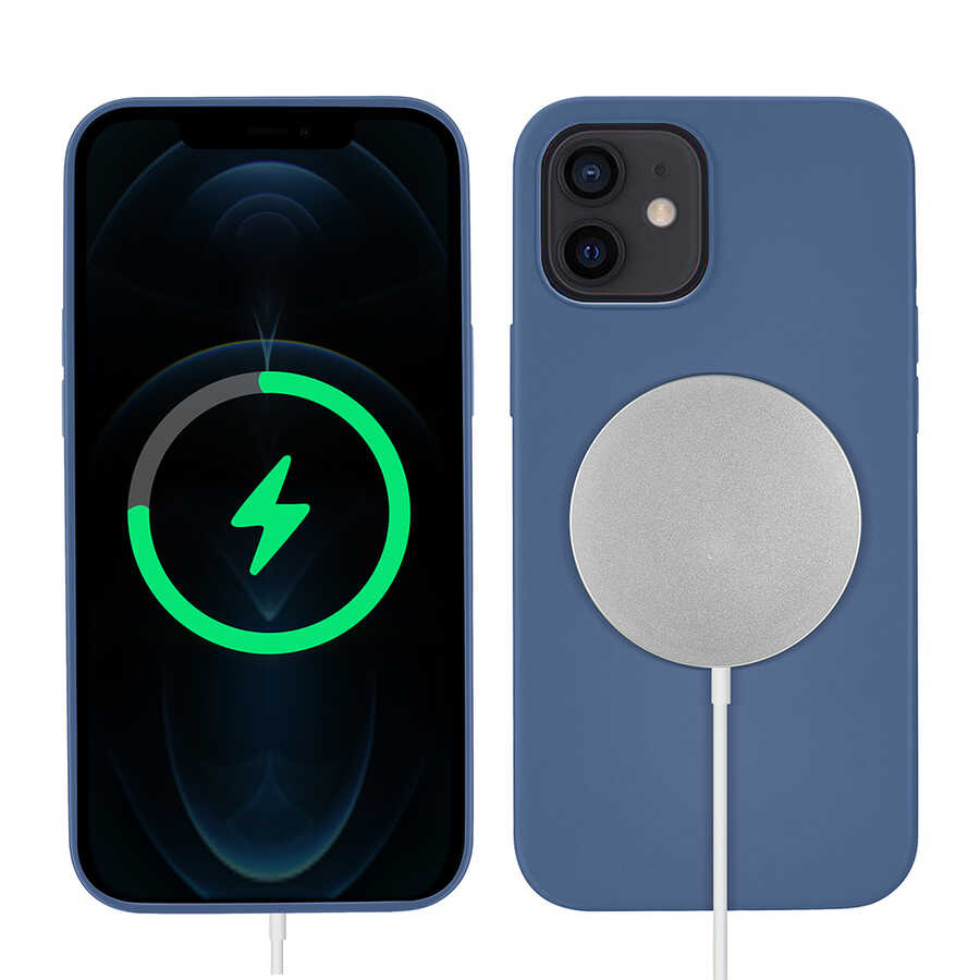 Apple iPhone 12 Uyumlu Kılıf Zore Silksafe Wireless Kapak
