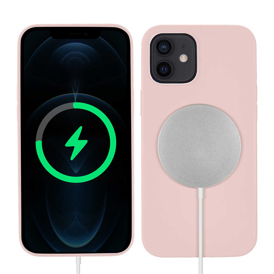 Apple iPhone 12 Uyumlu Kılıf Zore Silksafe Wireless Kapak