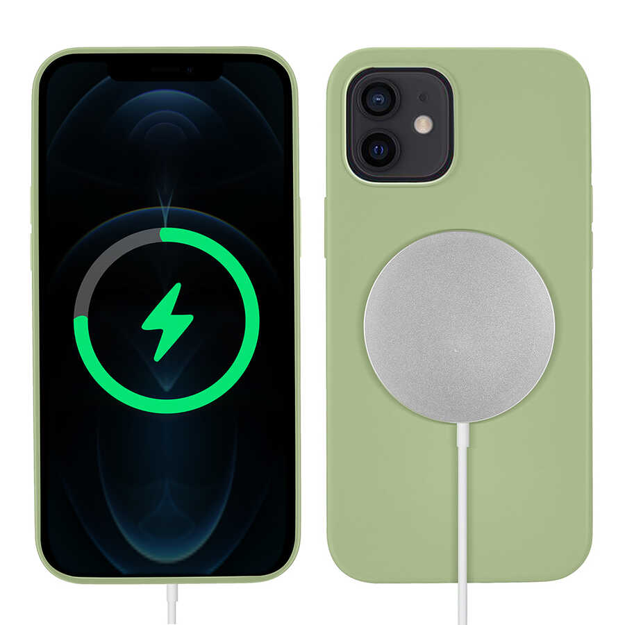Apple iPhone 12 Uyumlu Kılıf Zore Silksafe Wireless Kapak