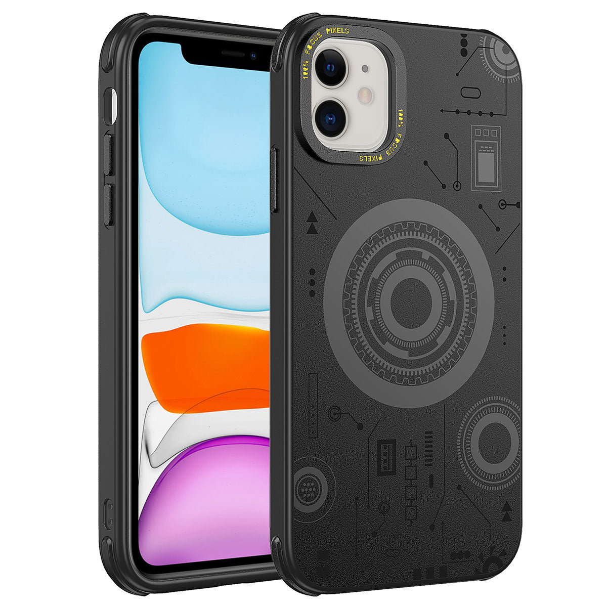Apple iPhone 12 Uyumlu Kılıf Zore Wireless Şarj Özellikli Desenli Hot Kapak